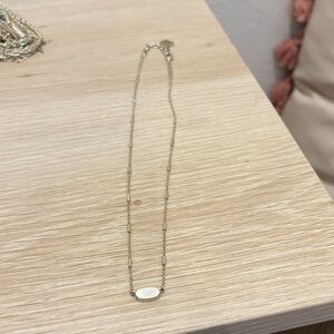 Kendra Scott Silver Minimal Bar Pendant Necklace